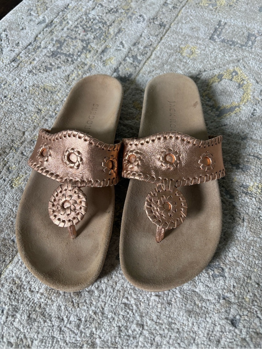 Jack Rogers Jacks Comfort Sandals in Rose Gold size 8.5 - Picture 3 of 8